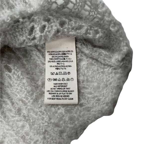 Free People Gray Crewneck Alpaca Wool Blend Sweater - Picture 6 of 8